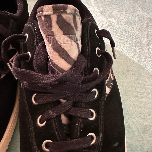 Tretorn Black suede Sneakers with leopard detail - Picture 9 of 12